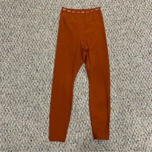 YITTY Orange Spotlight Ruched Shimmered Leggings with Elastic Waistband - Size S